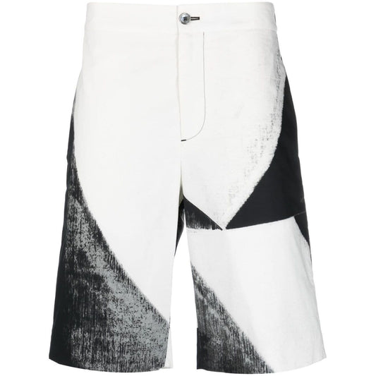 Alexander McQueen abstract-print cotton bermuda shorts Short trousers