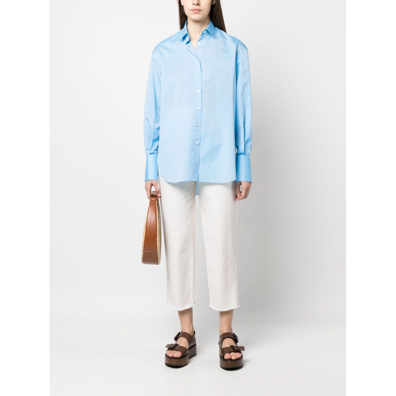 FINAMORE 1925 NAPOLI Shirts Clear Blue Shirts