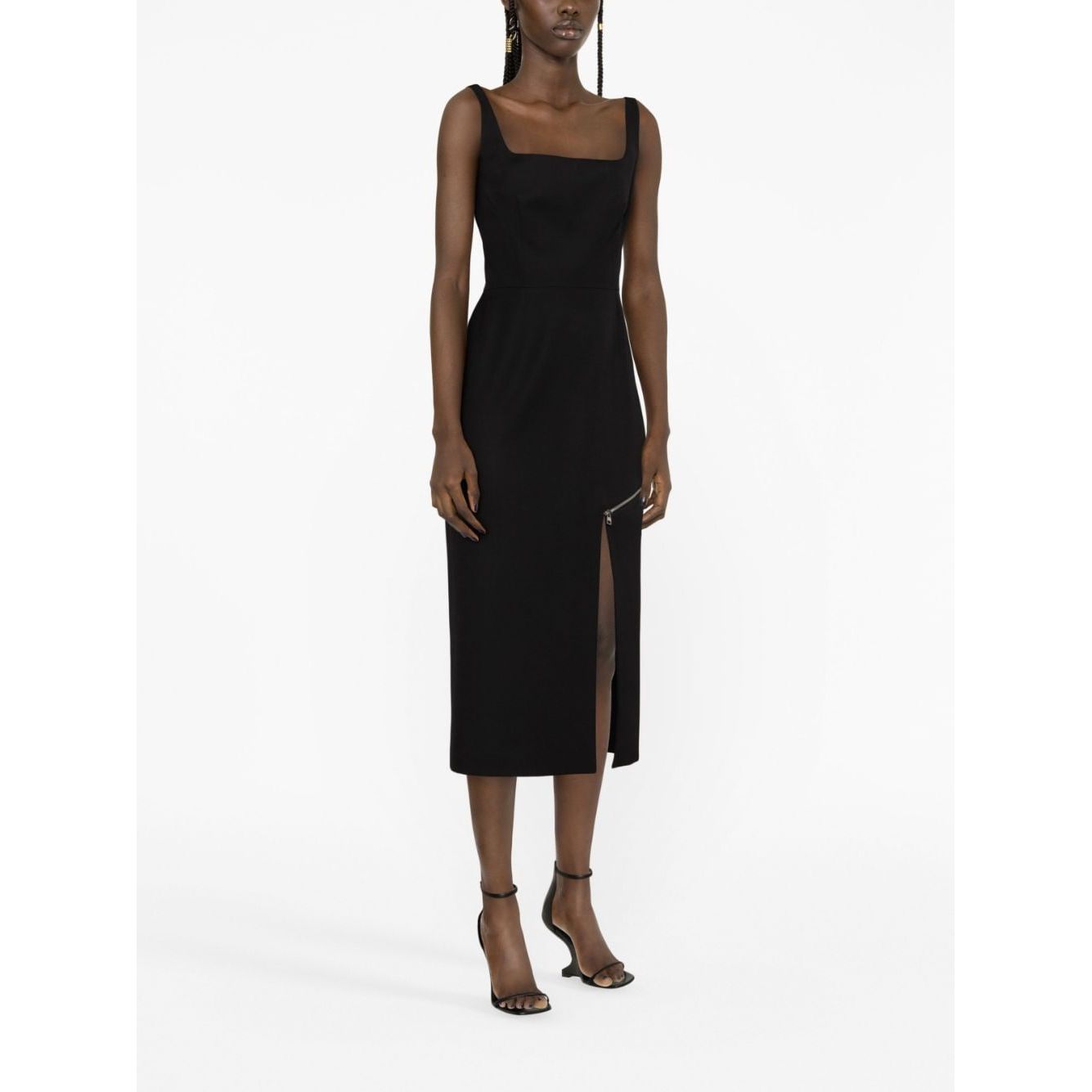 Alexander McQueen zip-embellished Midi Dress Dresses