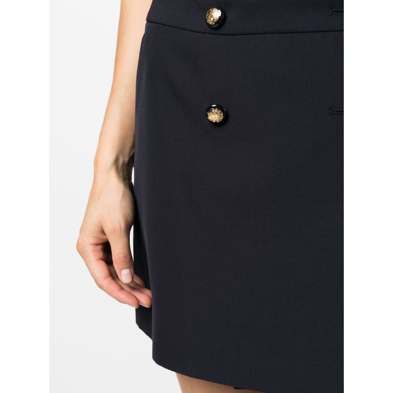 Alexander McQueen wool-cotton blend mini wrap skirt Skirts