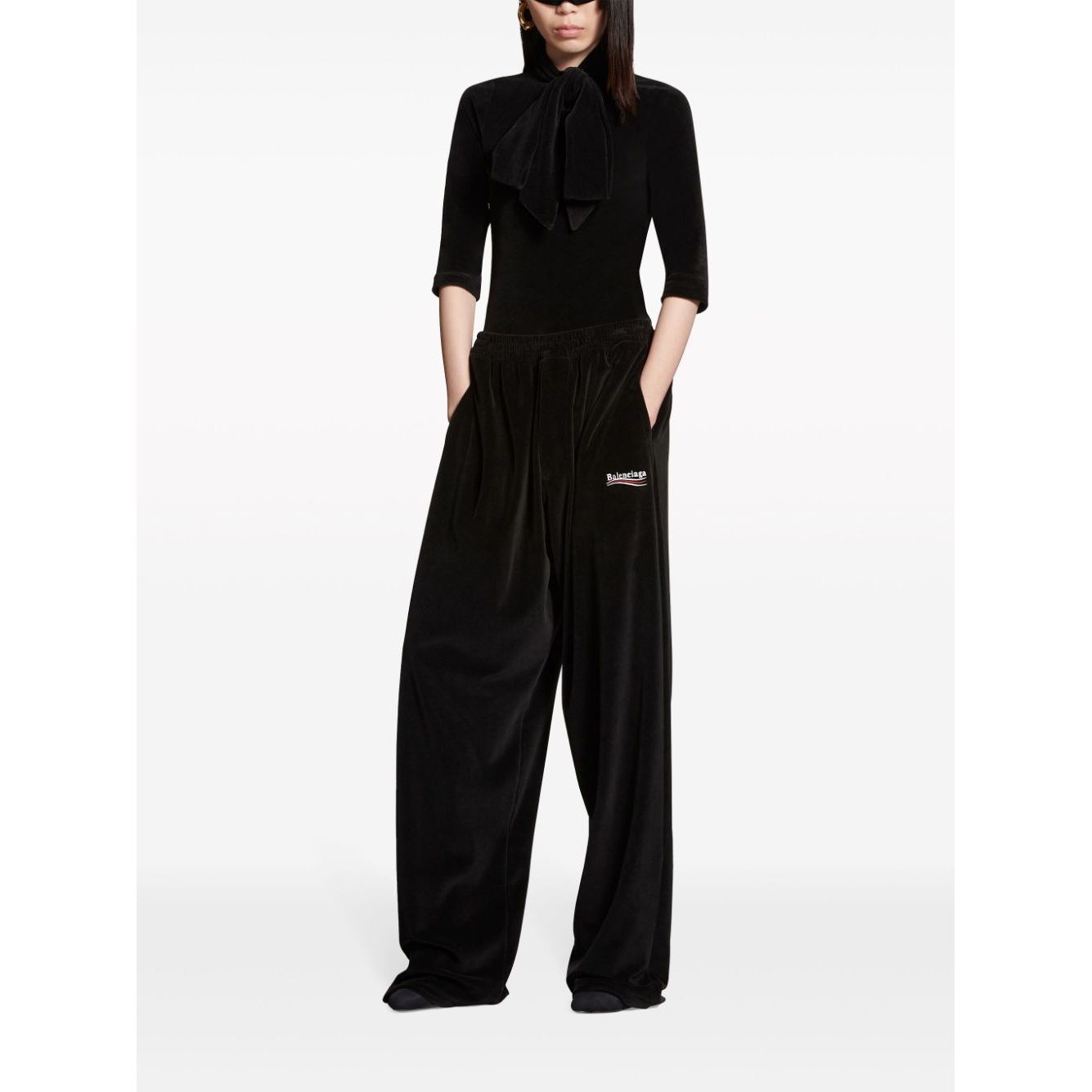 Balenciaga logo embroidered track pants Trousers