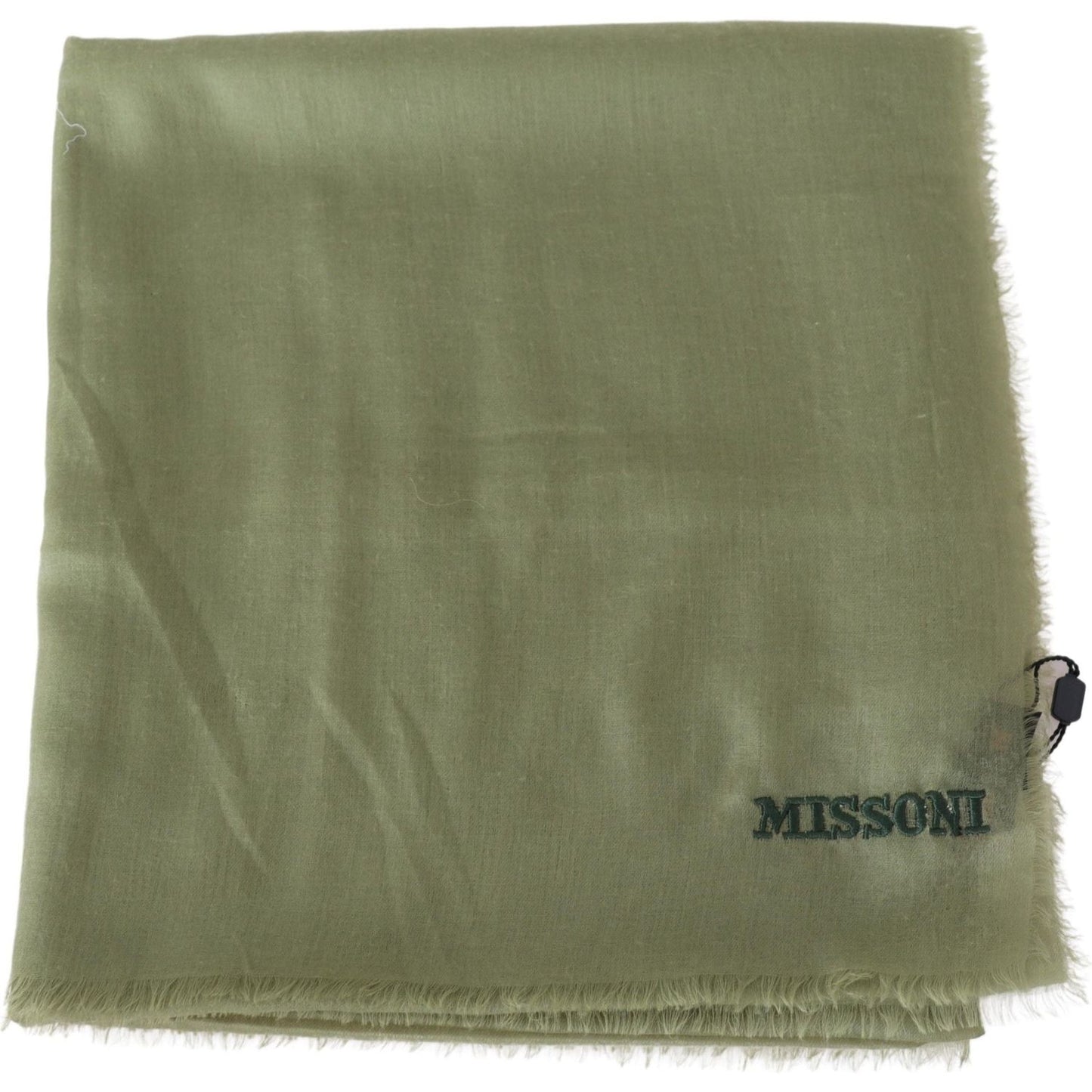 Missoni Green Cashmere Unisex Neck Wrap Scarf