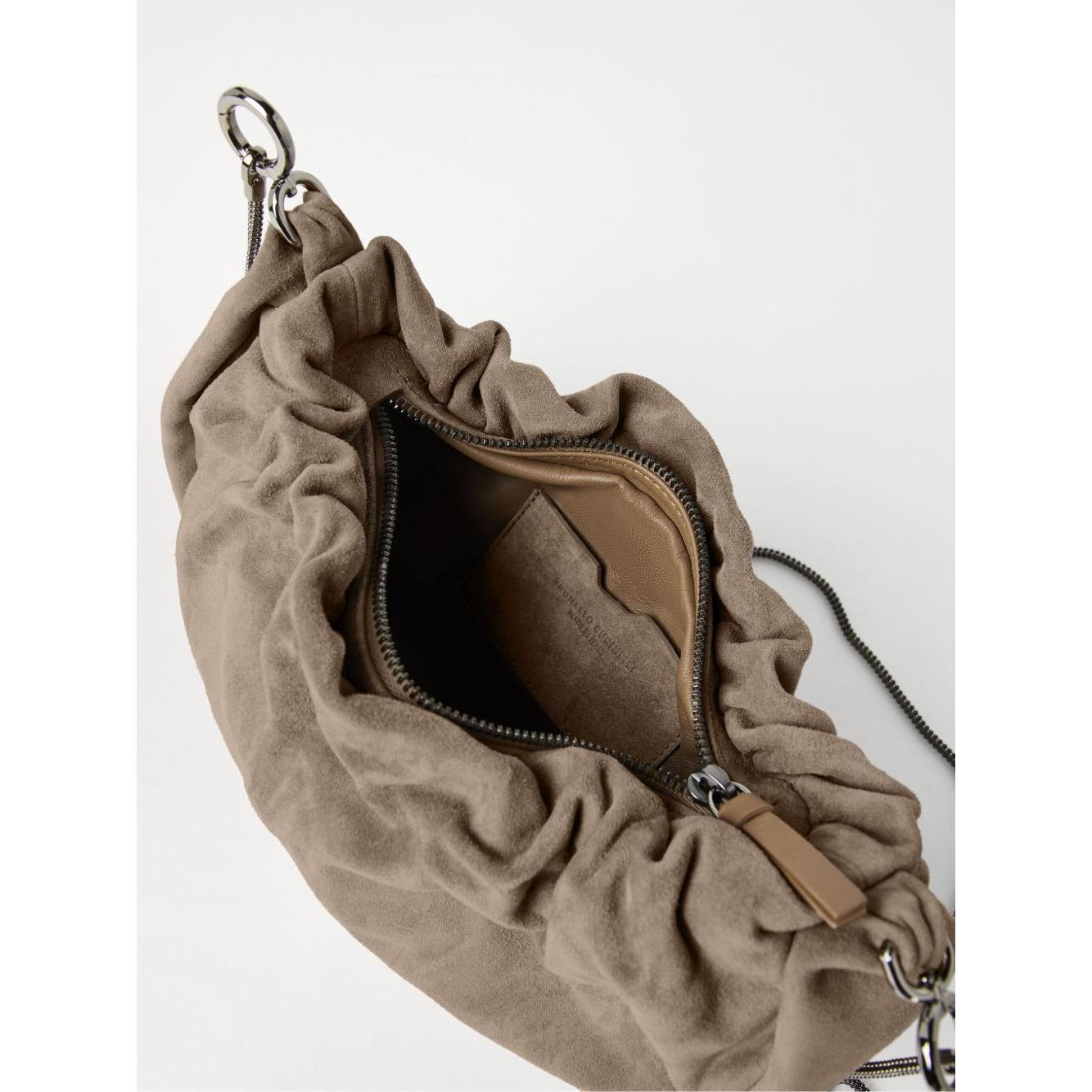 Brunello Cucinelli Suede Brioche Hobo bag MBHID2666C2657-P25
