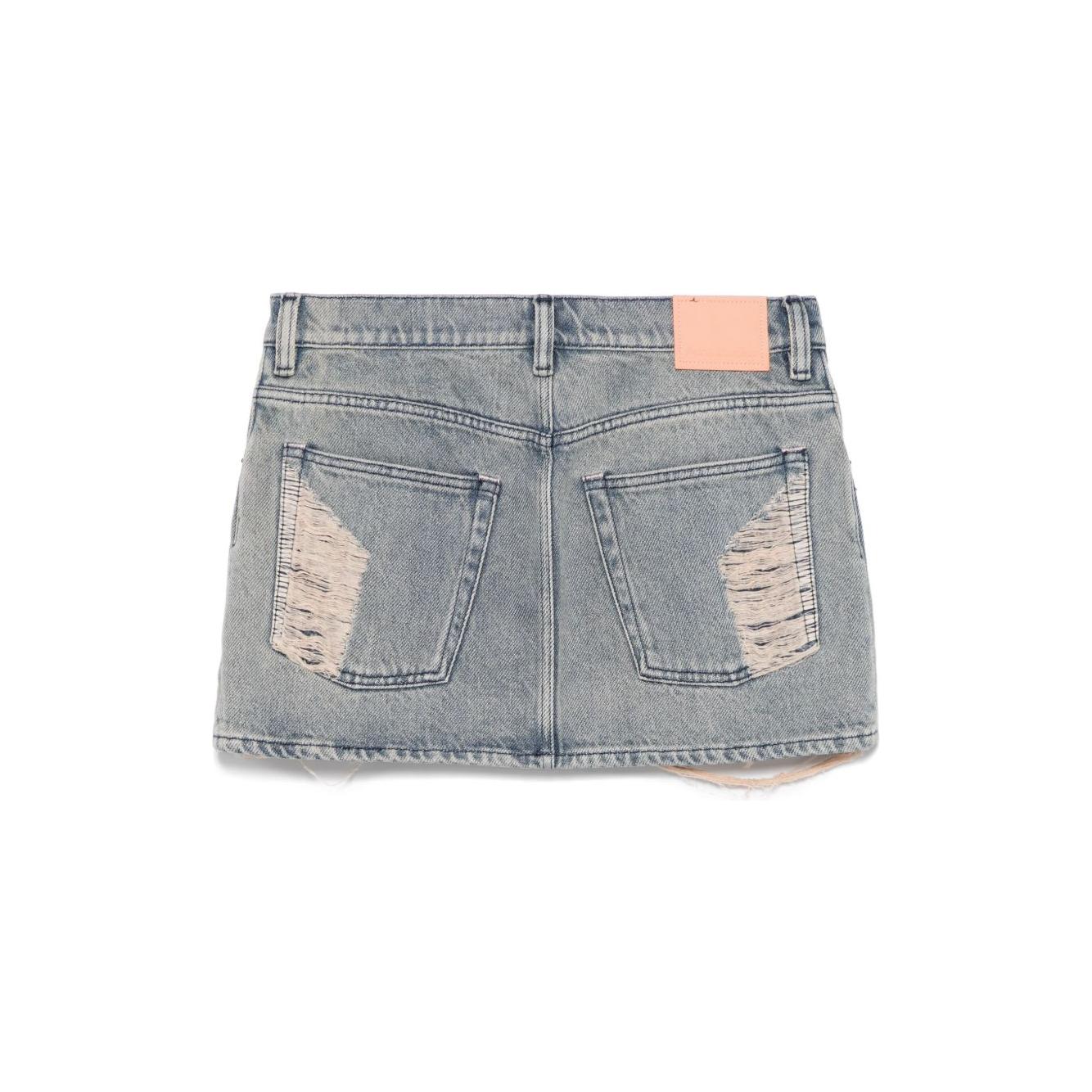 Acne Studios Macaria distressed denim miniskirt