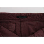 Ermanno Scervino Chic Bordeaux Capri Cropped Cargo Pants Ermanno Scervino Black