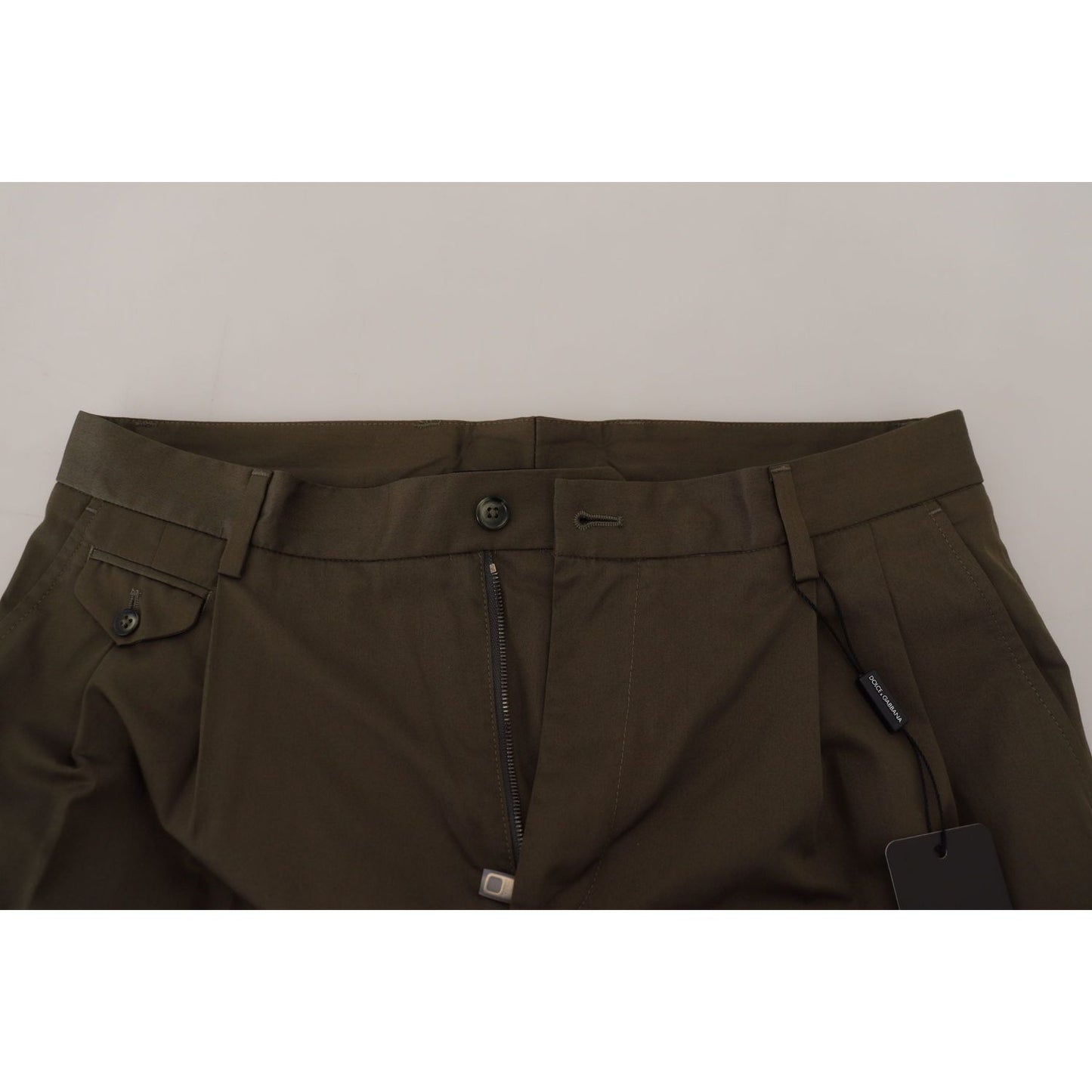 Dolce & Gabbana Green Chinos Cotton Casual Shorts Shorts
