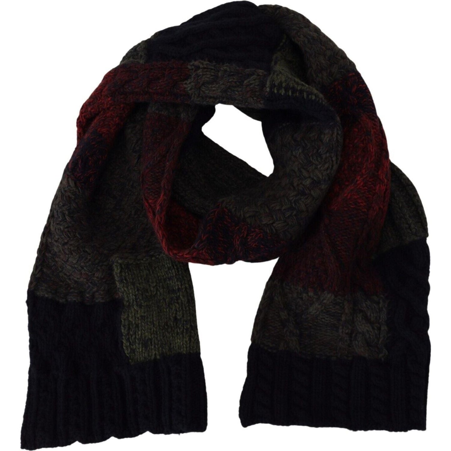 Dolce & Gabbana Multicolor Knitted Men Neck Wrap Shawl Scarf