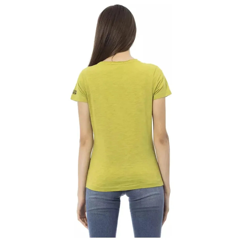 Trussardi Action Green Cotton Women T-Shirt