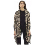 Alpha Studio Brown Wool Women Scarf Alpha Studio Tan