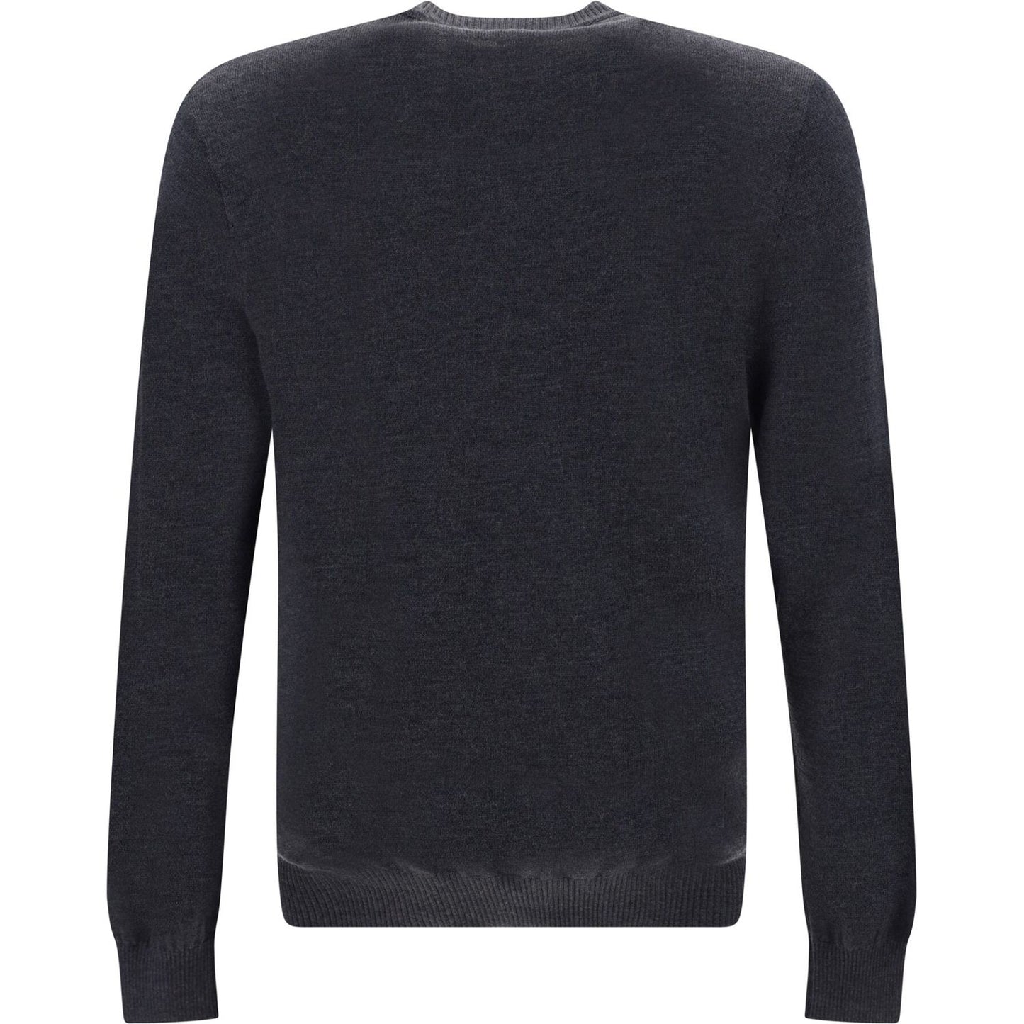 Fendi Chic Grey Wool Iconic Logo Sweater Fendi Dark Slate Gray