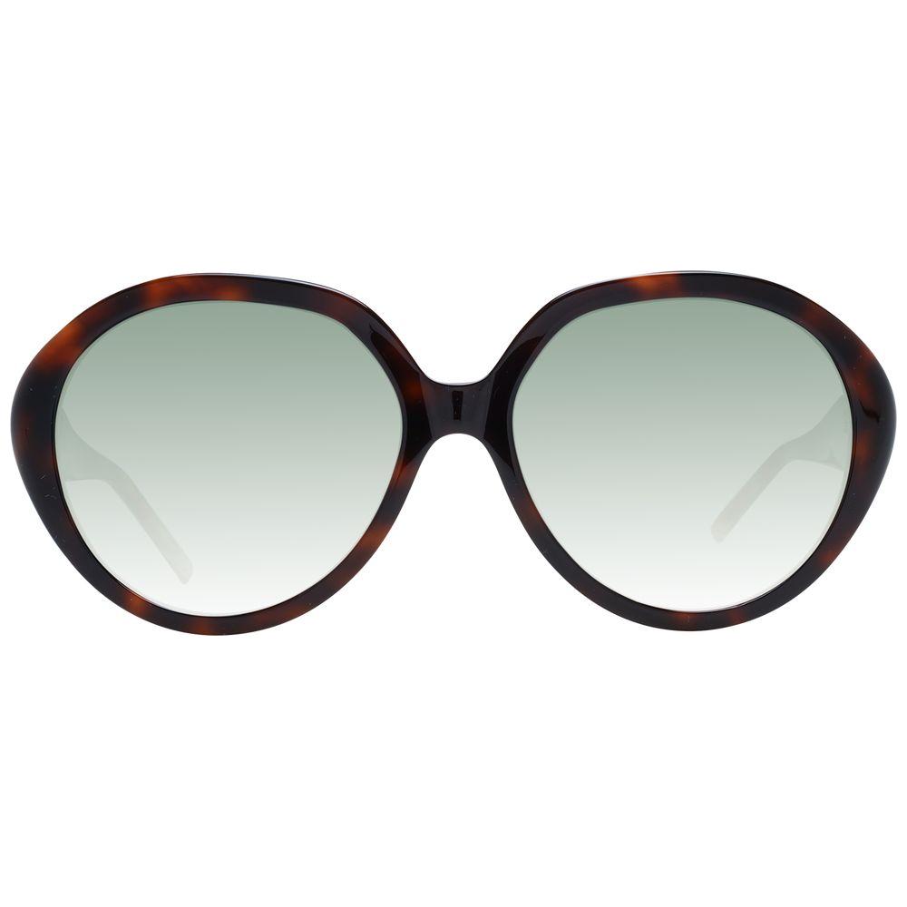 Scotch & Soda brown acetate women's sunglasses with gradient multicolor lenses, full-rim round style, 100% UVA & UVB protection.