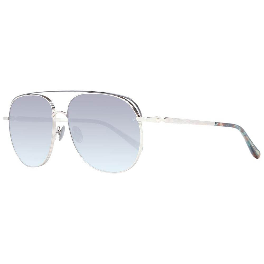 Scotch & Soda men's gray aviator sunglasses with blue gradient lenses, full-rim metal frame, and 100% UVA & UVB protection.