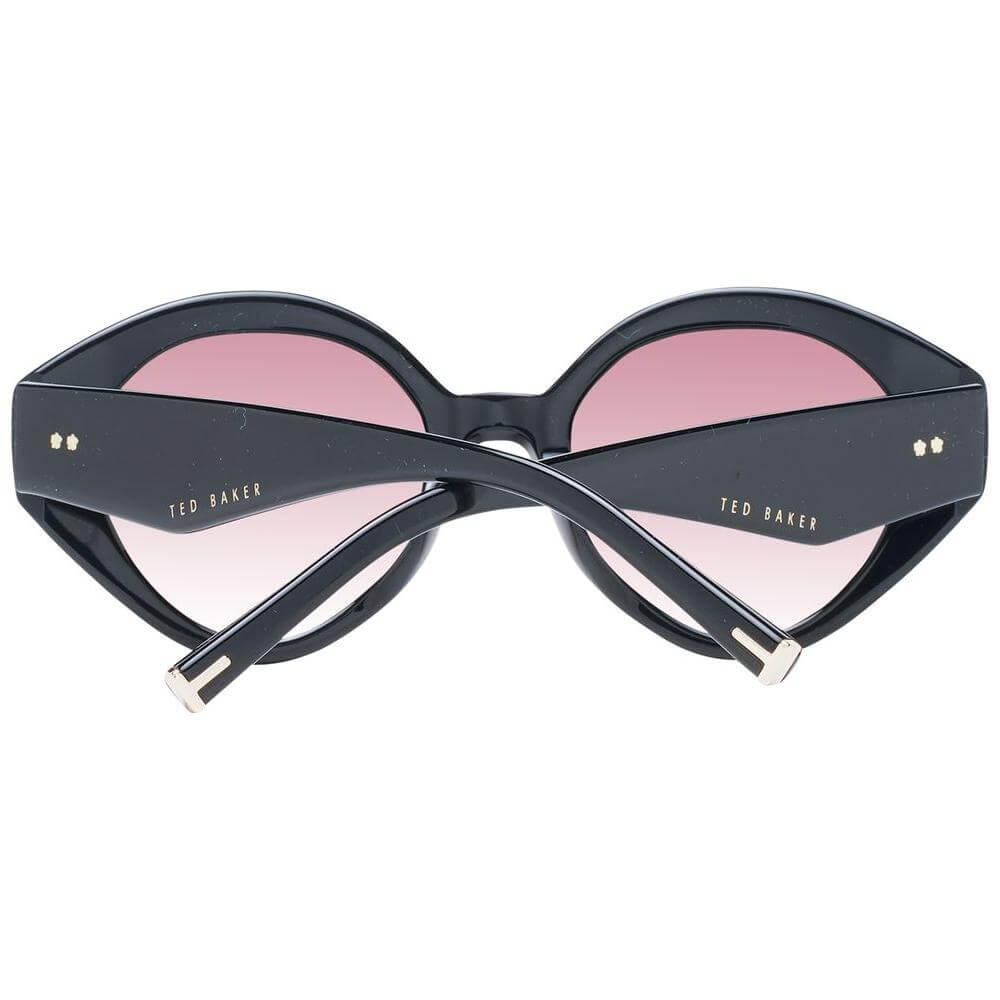 Ted Baker black cat eye women sunglasses with gradient rose lenses, acetate frame, full-rim style, and 100% UVA & UVB protection.