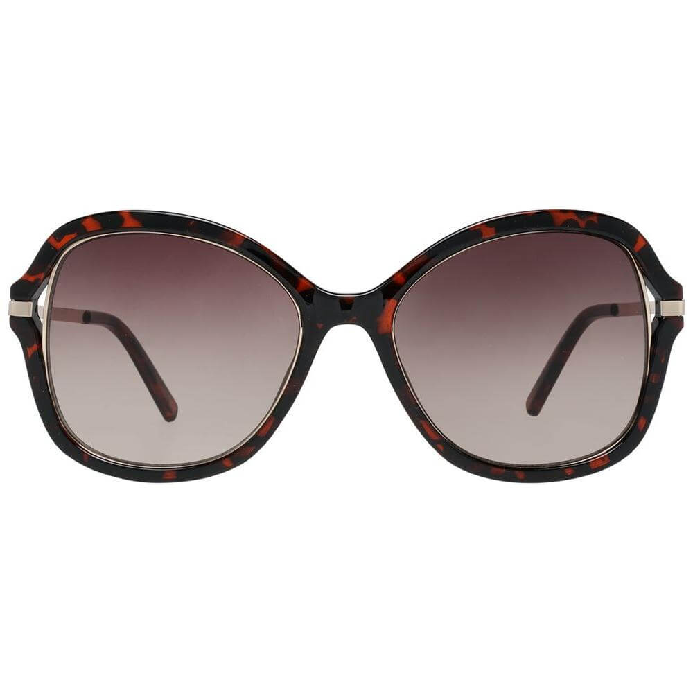 Guess Brown Women Sunglasses with metal & plastic full-rim butterfly frame, gradient lenses, 100% UVA & UVB protection, size 54-17-140