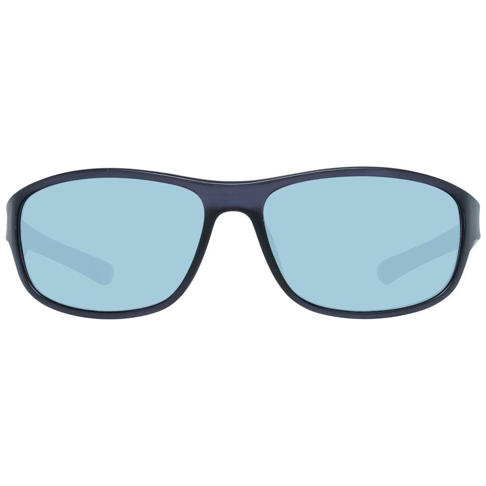 Guess gray women's sunglasses with blue gradient lenses, full-rim plastic frame, offering 100% UVA & UVB protection. Stylish and trendy.