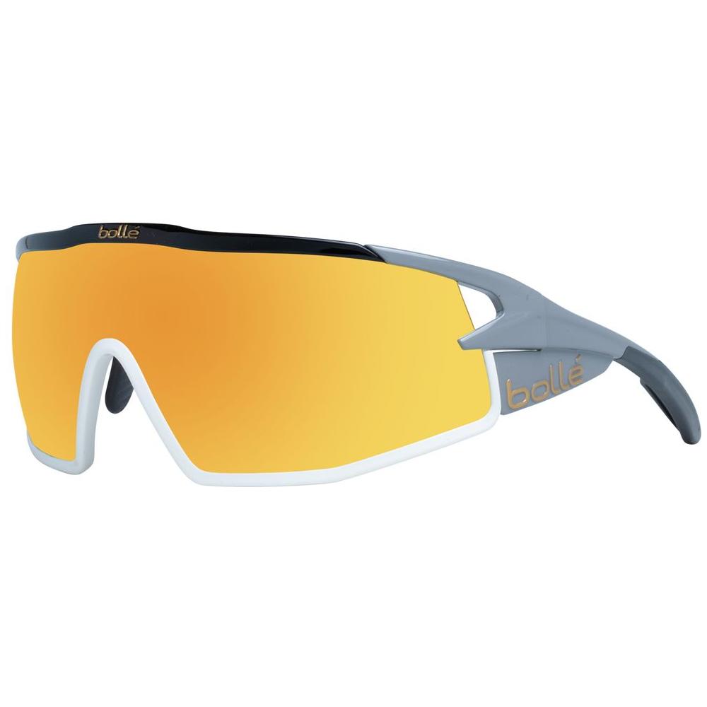 Bolle multicolor unisex sunglasses, full-rim with mirrored grey lenses, 100% UVA & UVB protection, plastic frame, style mono lens.
