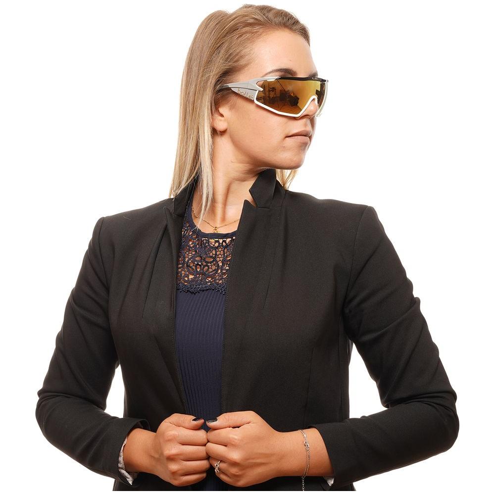 Bolle Multicolor Unisex Sunglasses with grey mirrored lenses, worn by a model, offer 100% UVA & UVB protection, full-rim style.