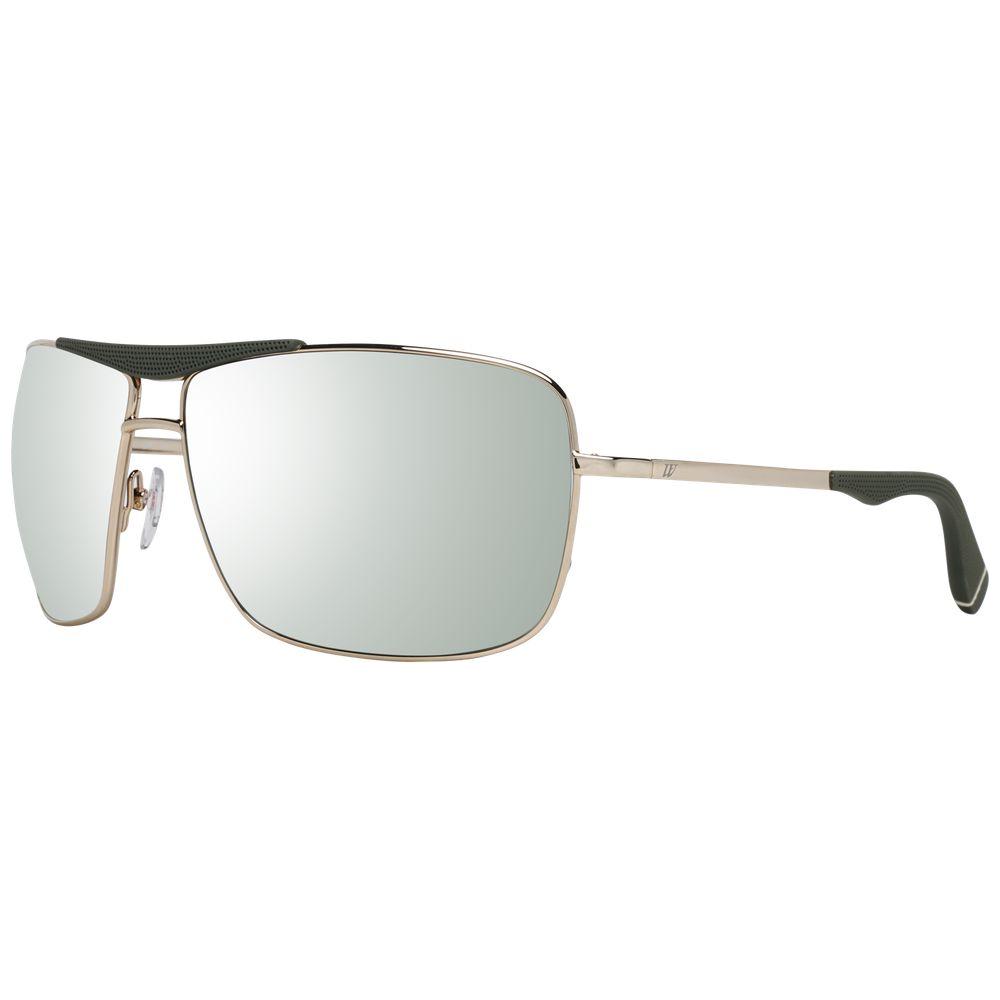 Web Gold Men Sunglasses with gold metal and plastic frame, green gradient lenses offering 100% UVA & UVB protection, and oval style.