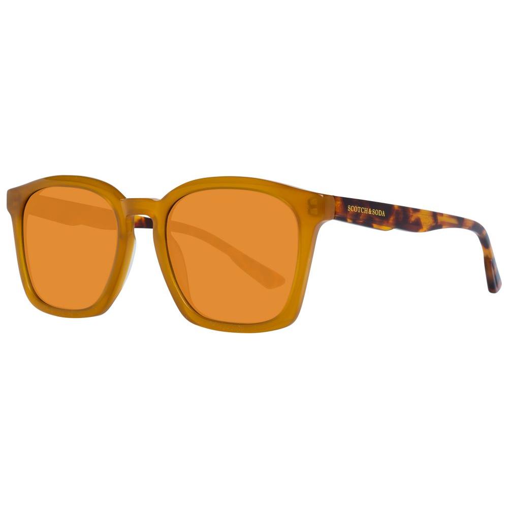 Scotch & Soda yellow acetate men's square sunglasses with yellow gradient lenses and full-rim frame.