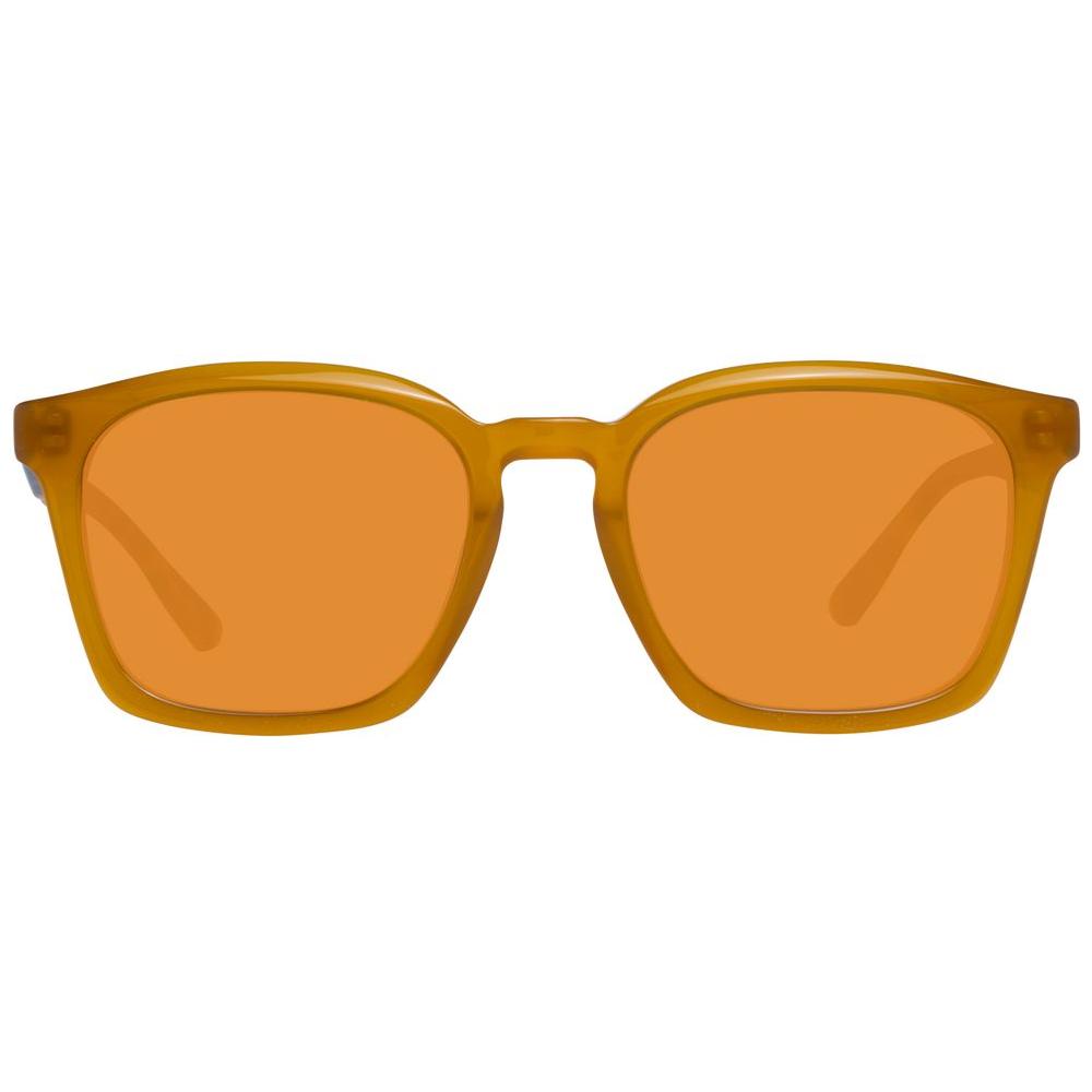 Scotch & Soda yellow square men's sunglasses with full-rim acetate frame and gradient brown lenses. UVA & UVB protection included.