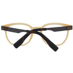 Ermenegildo Zegna Orange Men Glasses Frame, honey round style with metal & plastic frame, full-rim, includes branded case.