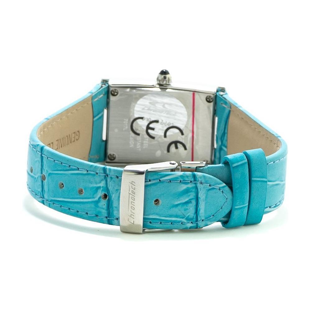 Chronotech Blue Leather Dress Watch