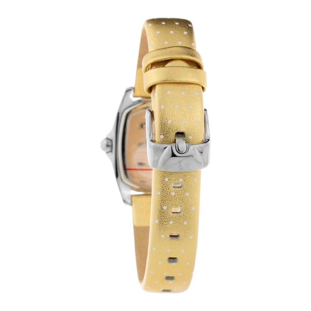 Chronotech Gold Leather Dress Watch
