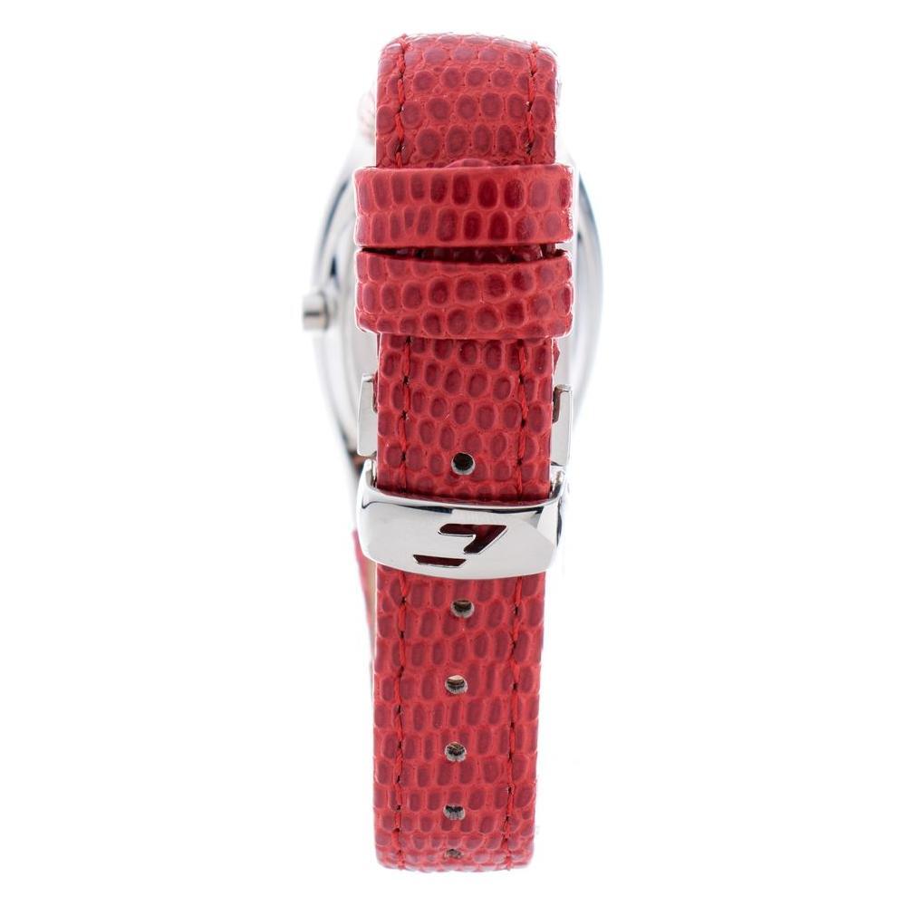 Chronotech Red Leather Dress Watch