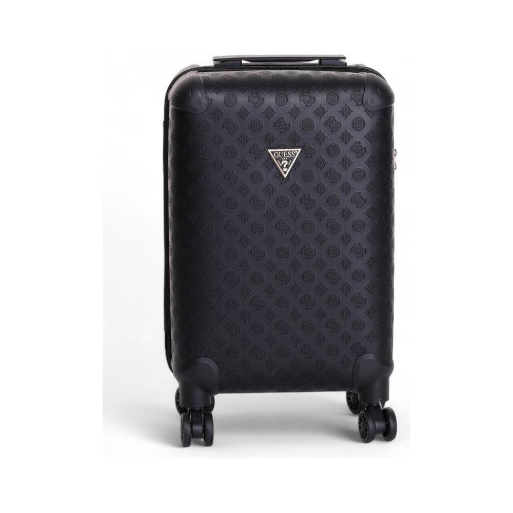 Guess black polyethylene women's suitcase from the Fall/Winter collection, made of 100% polyurethane, ideal for travel.