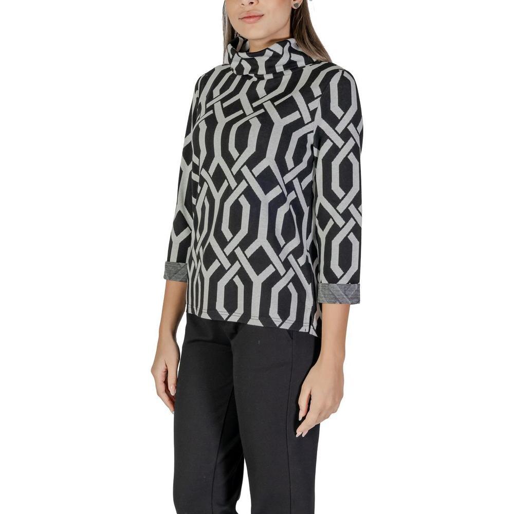 Street One Black Polyester Sweatshirt