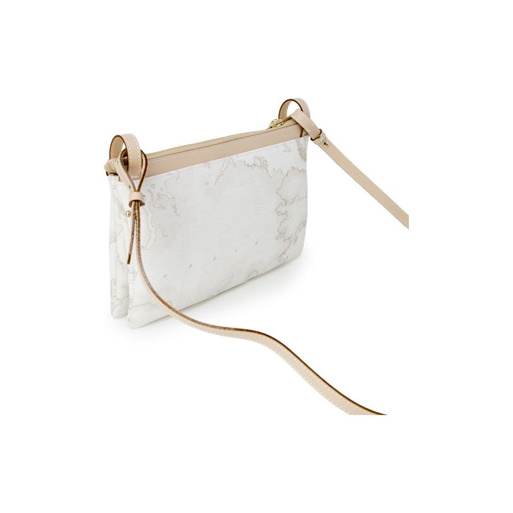Alviero Martini Prima Classe white polyethylene handbag for women, spring/summer collection, with adjustable strap and elegant design.