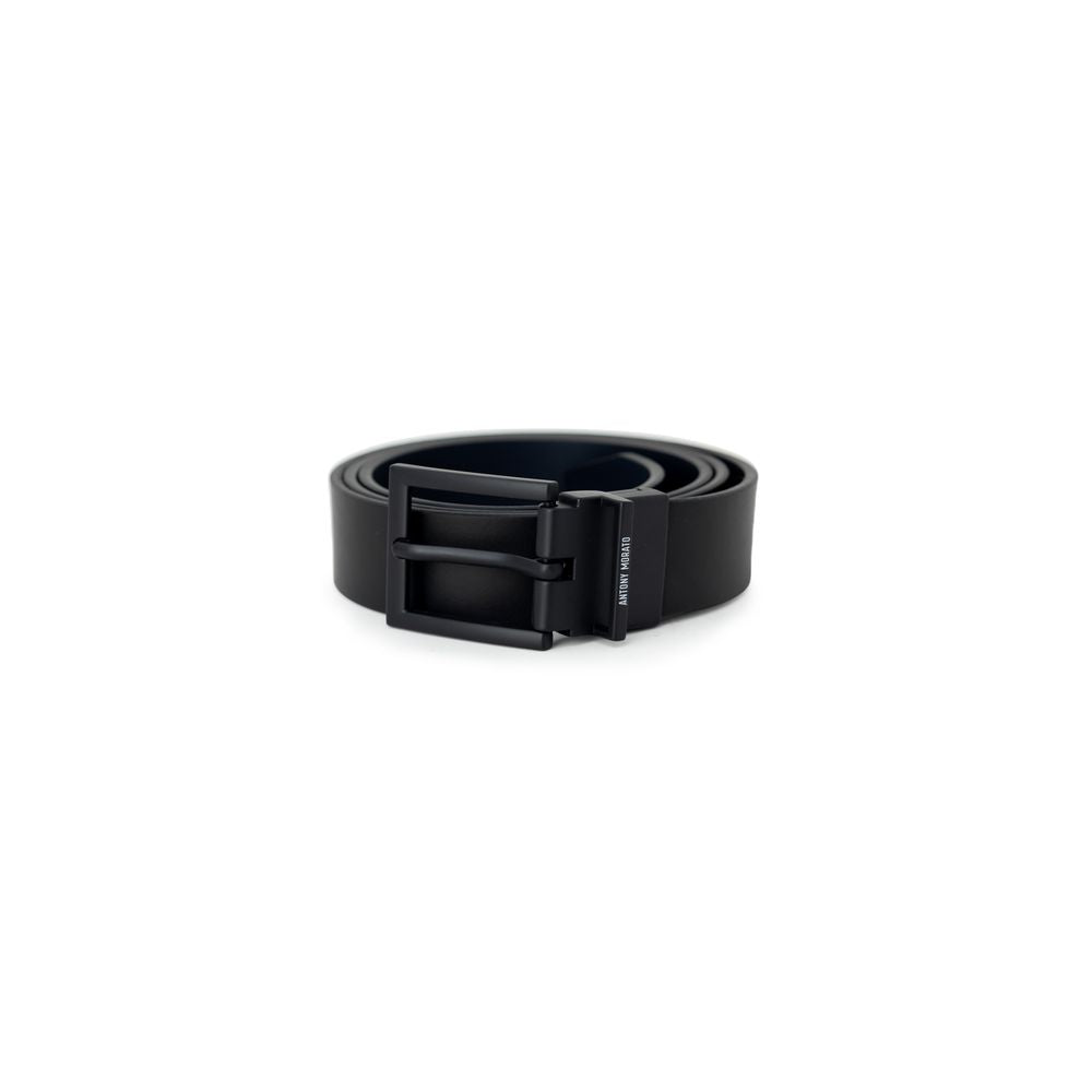Antony Morato men's black leather belt, autumn/winter collection, 100% leather, dimensions 122x4x0.4 cm, stylish and durable.