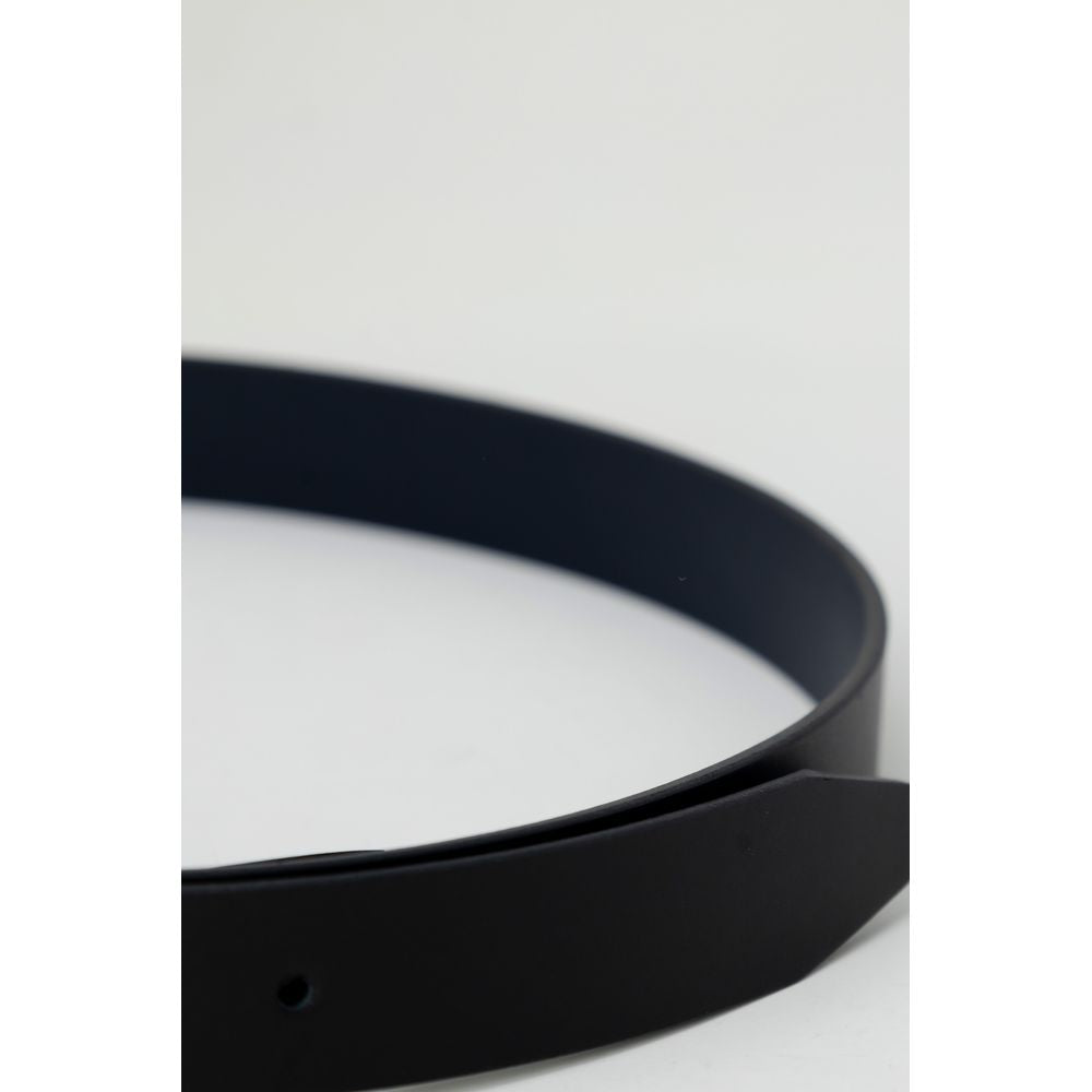 Antony Morato men's black leather belt from Autumn/Winter collection, 100% leather, 122cm long, 4cm wide, classic men's accessory.