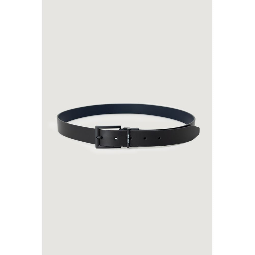 Men's Antony Morato black leather belt, autumn/winter collection, 100% leather, dimensions: 122x4x0.4 cm.