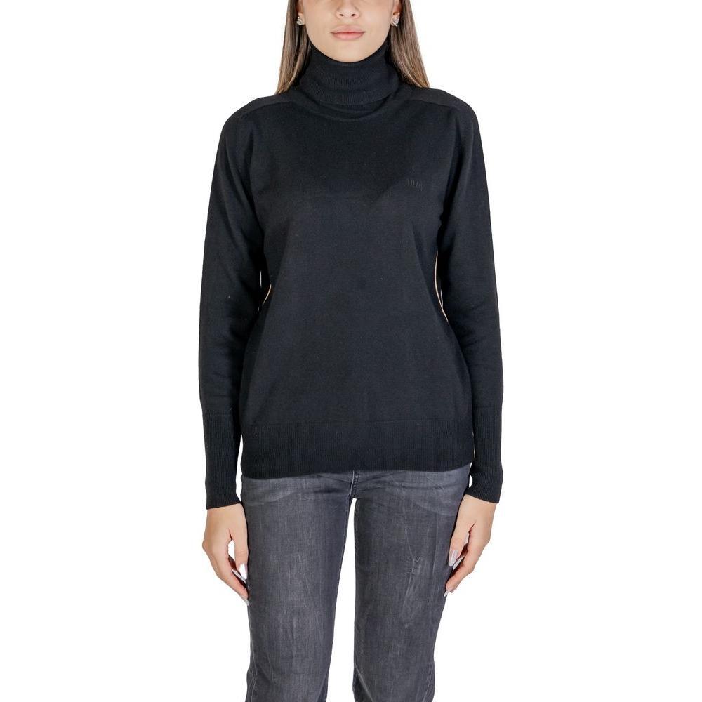 Alviero Martini Prima Classe Black Viscose Turtleneck