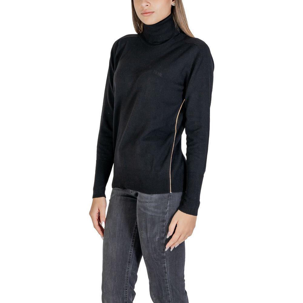 Alviero Martini Prima Classe Black Viscose Turtleneck