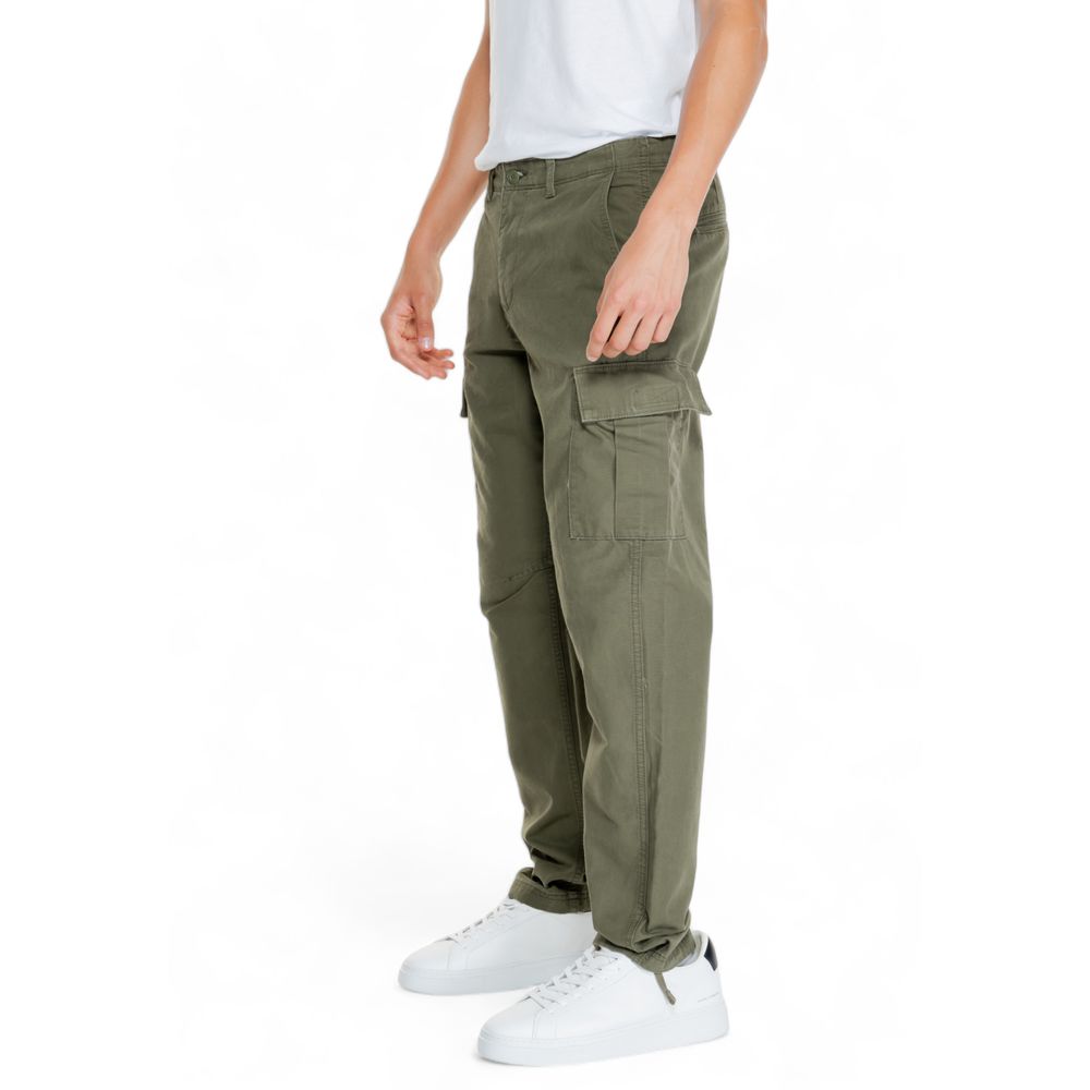 Jack Jones Green Cotton Cargo Pants
