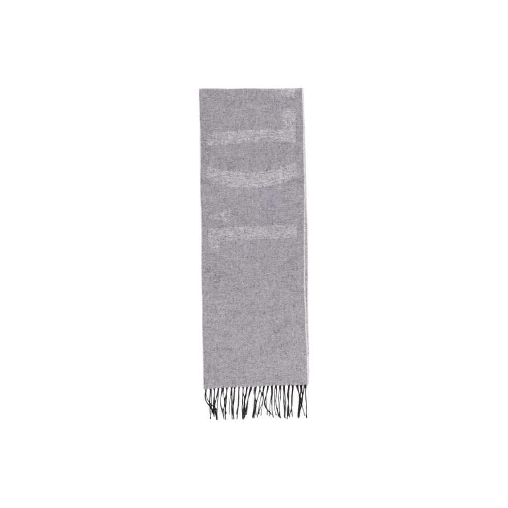 Alviero Martini Prima Classe gray cotton scarf for women, fall/winter collection, made of cotton, polyester, and synthetic fibers.