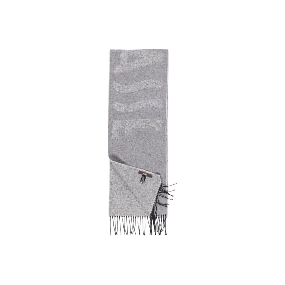 Alviero Martini Prima Classe gray cotton scarf for women, fall/winter collection, blend of cotton, polyester, and synthetic fibers.