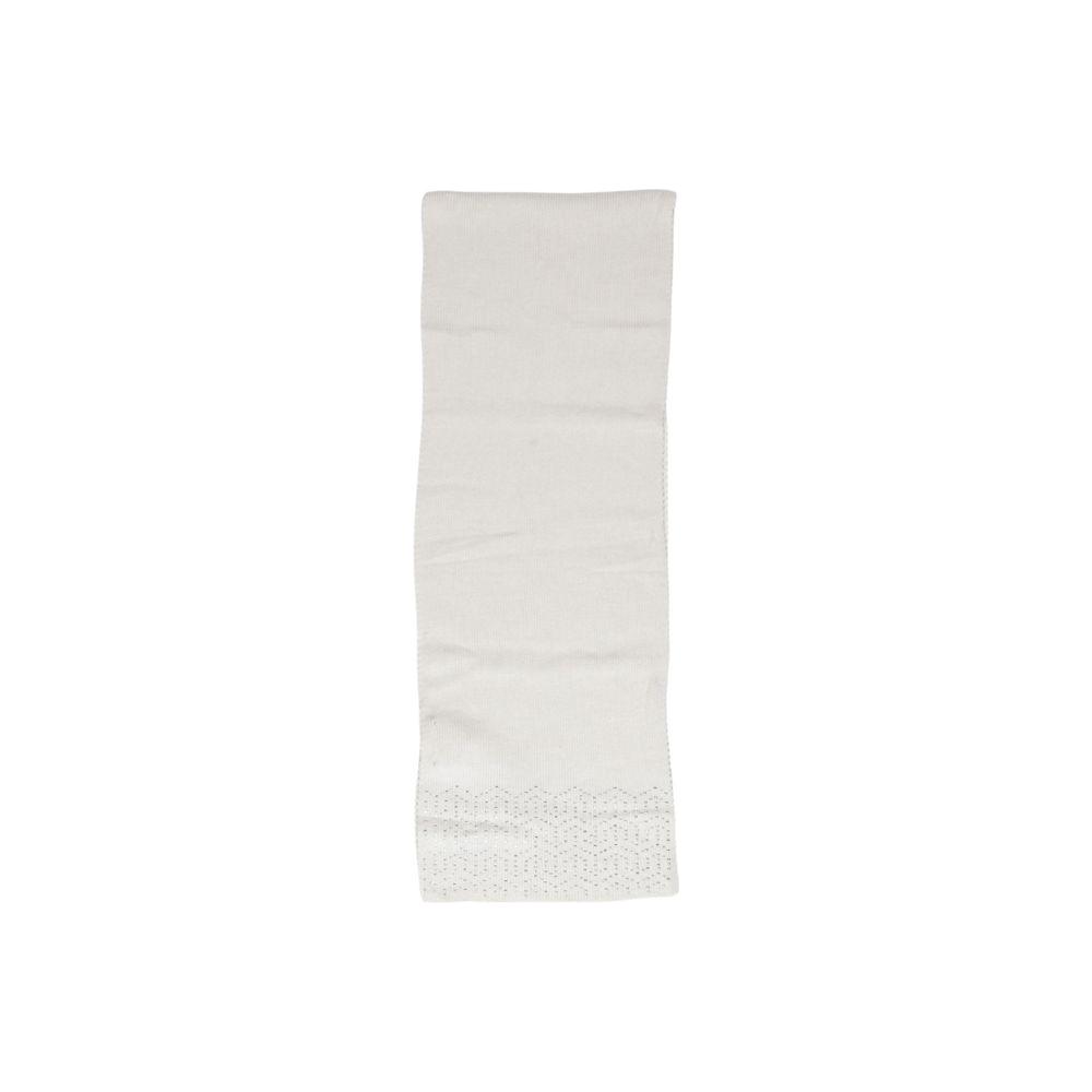 Alt Tag: Pieces Beige Polyester Scarf with Sequins - Elegant and Versatile Accessory