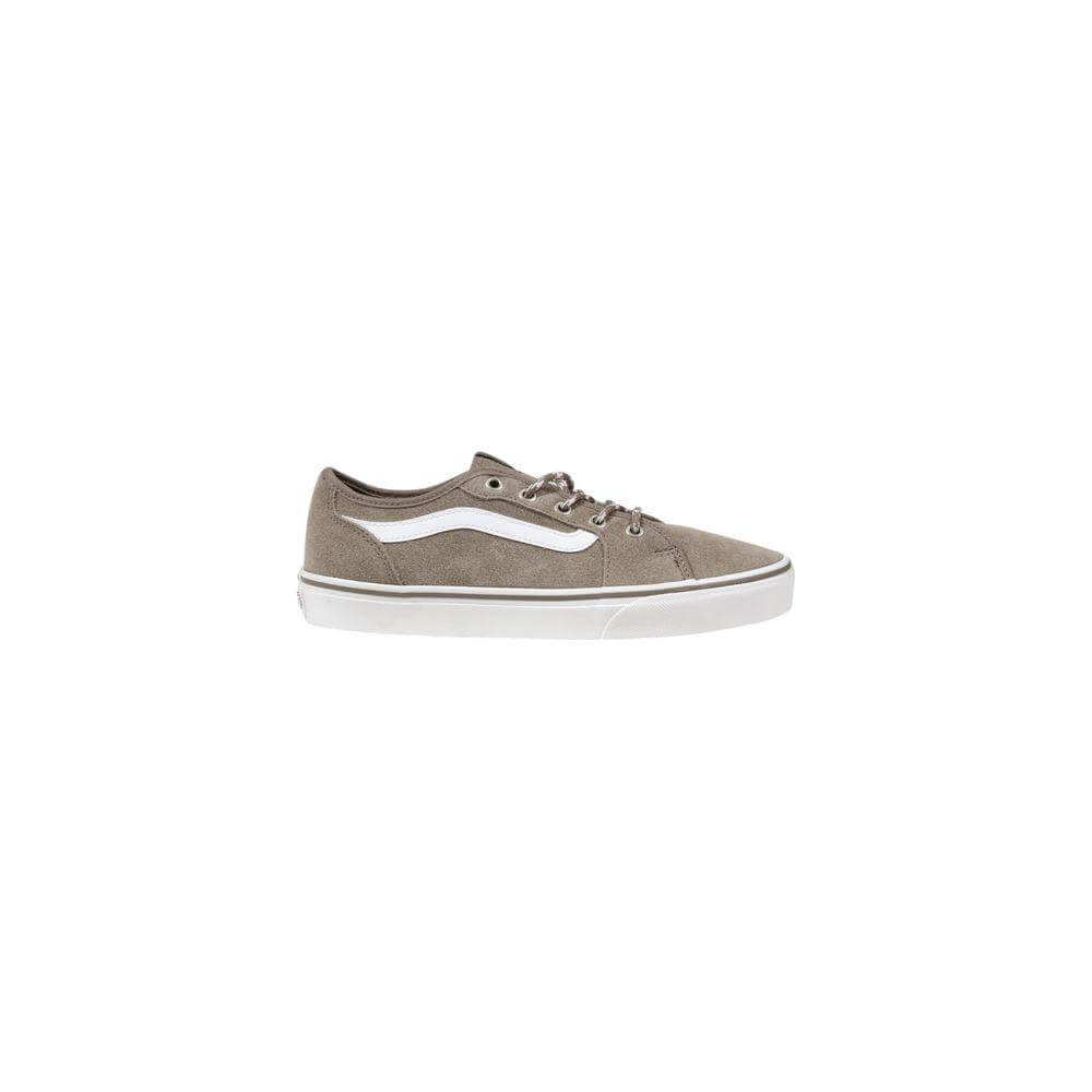 Vans beige suede sneaker with rubber sole, perfect for casual outings. Offers style, comfort, and durability for men.
