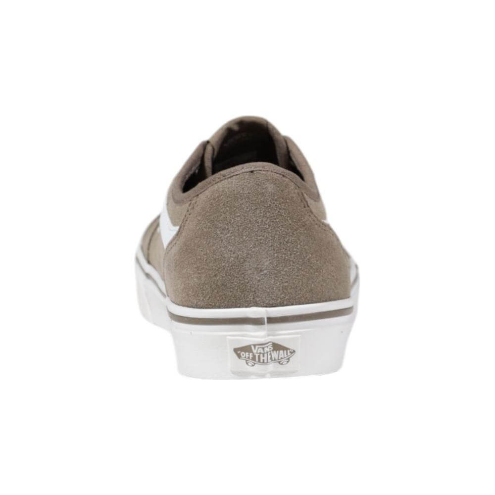 Back view of Vans Beige Suede Leather Sneaker showcasing durable rubber sole.
