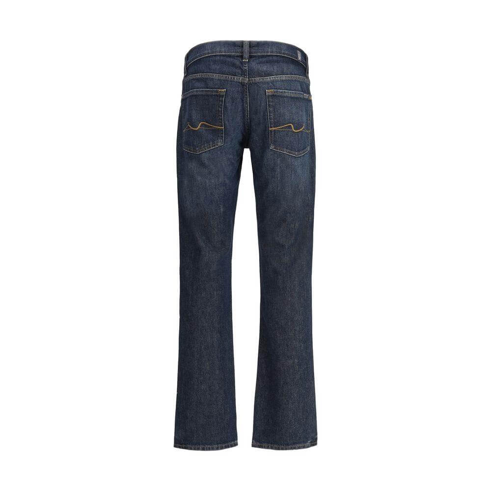 Back view of 7FOR Roadmap jeans showing straight five-pocket design, perfect for casual wear with a classic and comfortable fit.