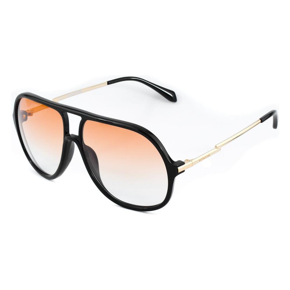 Zadig & Voltaire black acetate sunglasses with yellow degraded lenses, unisex style SZV305-600BLK, measures 60/13/135 mm.
