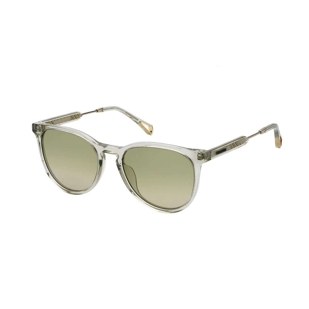Zadig & Voltaire green acetate sunglasses, women's model SZV334-5403GE, with 54/18/140mm size, featuring a gradient lens.