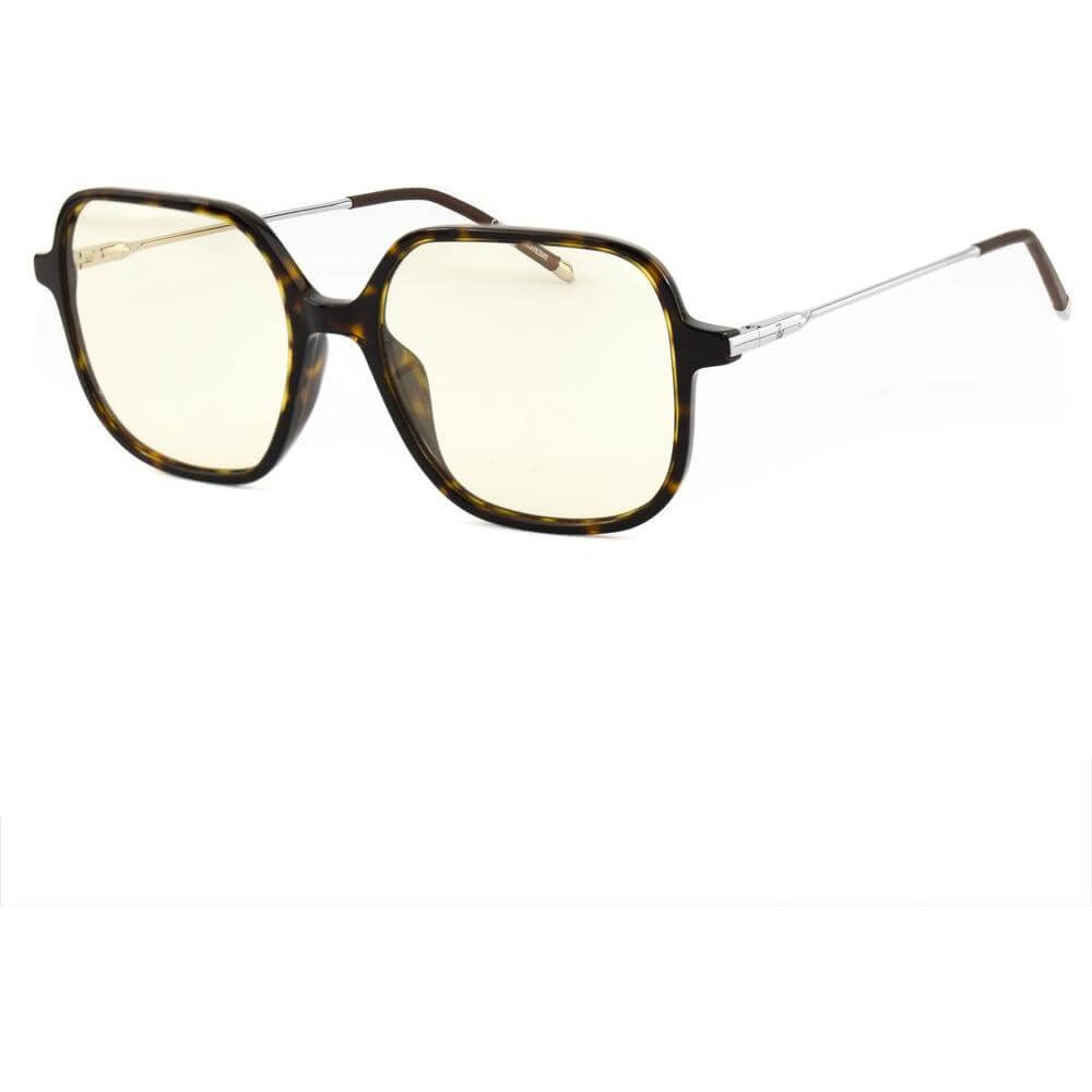 Zadig & Voltaire brown acetate sunglasses with yellow photochromatic lenses, model SZV328-53722F, featuring a classic Havana frame.