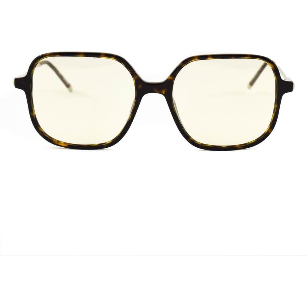 Zadig & Voltaire brown acetate sunglasses with yellow photochromatic lenses, model SZV328-53722F, Havana frame style.