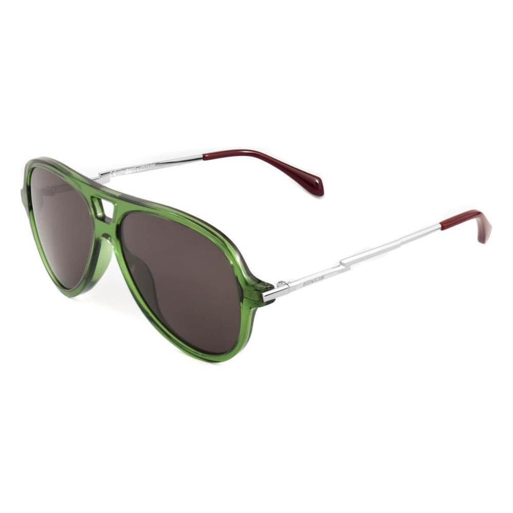 Zadig & Voltaire green acetate sunglasses with brown lenses, stylish eyewear for women with modern design.