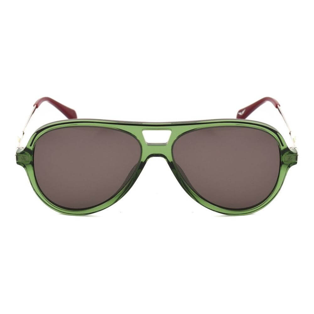 Zadig & Voltaire green acetate sunglasses with brown lenses and measurements 58/14/135 mm for women.
