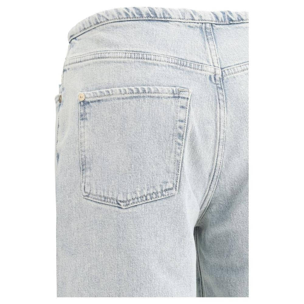 Back view of 7FOR Scout Sunkissed Jeans showcasing vintage worn-effect and wide-leg design with comfortable waistband.